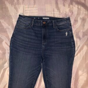 Sonoma Women's Dark Blue Flared Jeans